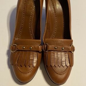Brooks Brothers Women Brown Heels Genuine Leather Pump Made in Italy Size 9